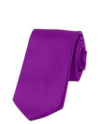 Jacob Alexander Solid Color Violet Purple Boys Tie By
