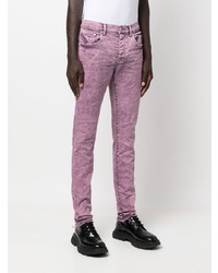 purple brand Bleach Effect Skinny Jeans