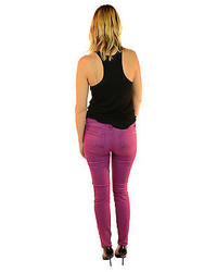 7 For All Mankind Purple Orchid Gwenevere Skinny Jeans 178 New