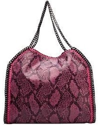 Purple Snake Leather Tote Bag
