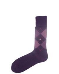 Burlington Preston Argyle Socks Purplelilac