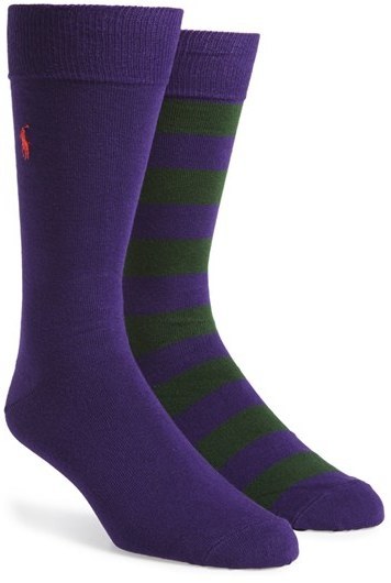 purple polo socks