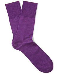 Falke Petunia Wool And Cotton Blend Socks