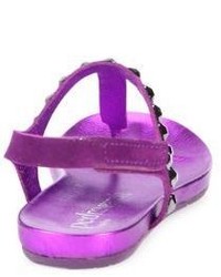 Pedro Garcia Judith Studded Suede Thong Sandals