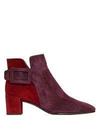 Roger Vivier 45mm Polly Two Tone Suede Ankle Boots