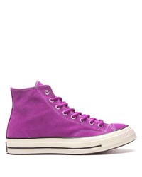 Purple Suede High Top Sneakers