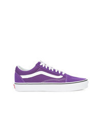 Purple Suede Low Top Sneakers