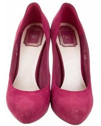 Christian Dior Suede Semi Pointed Toe Pumps