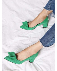 Three Layer Ribbon Pumps Suede
