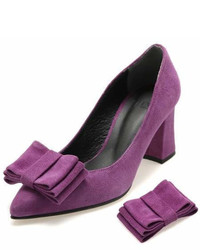 Three Layer Ribbon Pumps Suede
