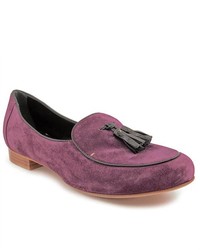 Rupert Sanderson Devon Purple Suede Loafers Shoes Newdisplay