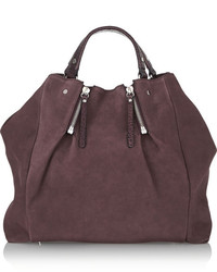 Burberry Shoes Accessories Suede And Textured Leather Tote