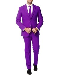 Opposuits Purple Prince Trim Fit Two Piece Suit With Tie
