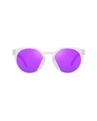 Oakley 52mm Round Sunglasses In Matte Clearprizm Violet At Nordstrom