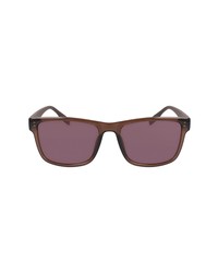 Converse 56mm Rectangular Sunglasses In Crystal Brazil Nut At Nordstrom