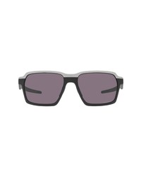 Oakley 58mm Rectangle Sunglasses In Matte Blackprizm Grey At Nordstrom