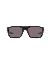 Oakley 61mm Rectangle Sunglasses In Matte Blackprizm Grey At Nordstrom