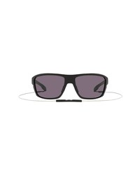 Oakley 64mm Rectangle Sunglasses In Matte Blackprizm Grey At Nordstrom