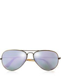Ray-Ban Aviator Gold Tone Mirrored Sunglasses