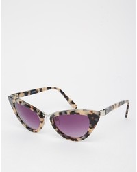 Asos Collection Handmade Acetate Cat Eye With Nose Bridge Sunglasses