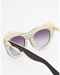 Asos Collection Handmade Acetate Sunglasses With Scallop Detailing