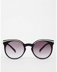 Asos Collection Kitten Sunglasses With Metal Top