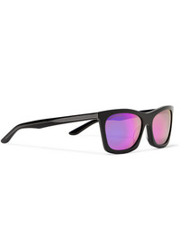 Balenciaga D Frame Acetate And Silver Tone Mirrored Sunglasses
