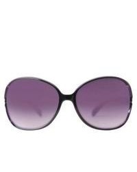Icon Plastic Square Sunglasses With Vented Lens Blackpurple