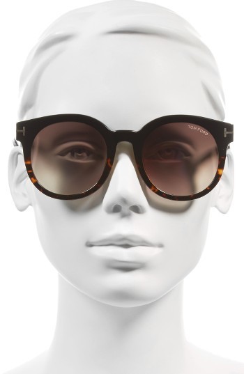 Tom Ford Janina 53mm Special Fit Round Sunglasses, $415 | Nordstrom |  Lookastic