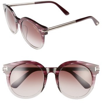 Tom Ford Janina 53mm Special Fit Round Sunglasses, $415 | Nordstrom |  Lookastic