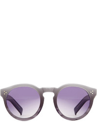 Illesteva Leonard Ii Round Ombre Sunglasses Purple