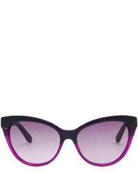 Marc by Marc Jacobs Notched Frame Cat Eye Sunglasses Blackpurple