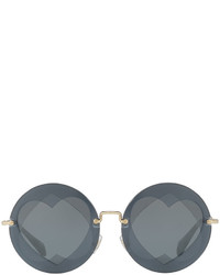 Miu Miu Round Layered Heart Sunglasses
