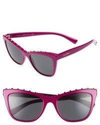 Valentino Garavani Valentino Rockstud 54mm Cat Eye Sunglasses Fuchsia