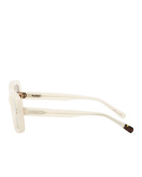 Doublet White Square Flame Sunglasses