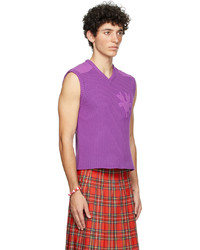 Marc Jacobs Purple Heaven By Ribbed Teddy Vest