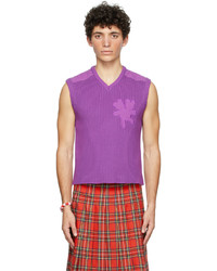 Marc Jacobs Purple Heaven By Ribbed Teddy Vest