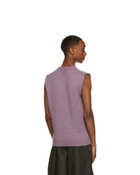 Bottega Veneta Purple Wool And Cashmere Sweater Vest