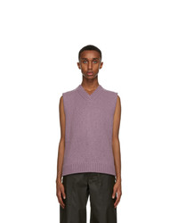 Bottega Veneta Purple Wool And Cashmere Sweater Vest