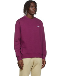 Nike Purple Cotton Sweatshirt