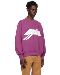 We11done Purple Cross Sweatshirt