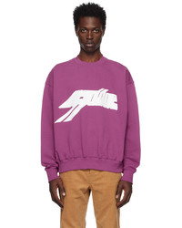 We11done Purple Cross Sweatshirt