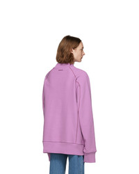 Calvin Klein 205W39nyc Purple Scuba Mock Neck Sweatshirt