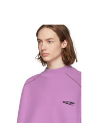 Calvin Klein 205W39nyc Purple Scuba Mock Neck Sweatshirt