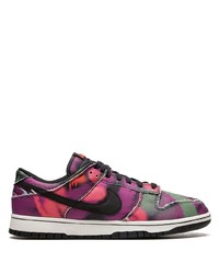 Purple Tie-Dye Canvas Low Top Sneakers