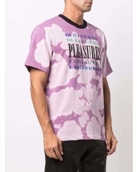 Pleasures Tie Dye Logo Print T Shirt