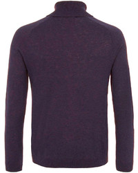 Topman Purple Marl Turtleneck Sweater