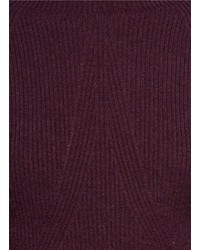 Nobrand Ruffle Hem Wool Cashmere Turtleneck Sweater