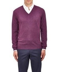 Isaia Cashmere Sweater Purple