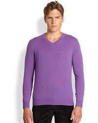 Saks Fifth Avenue Collection Cashmere V Neck Sweater